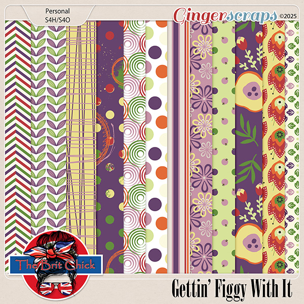 Gettin Figgy With It Patterned Papers By The Brit Chick