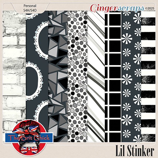 Lil Stinker Black & White Papers By The Brit Chick
