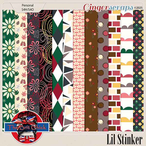 Lil Stinker Patterned Paper By The Brit Chick