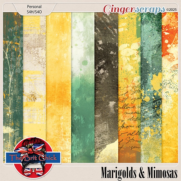 Marigolds & Mimosas Artsy Papers By The Brit Chick