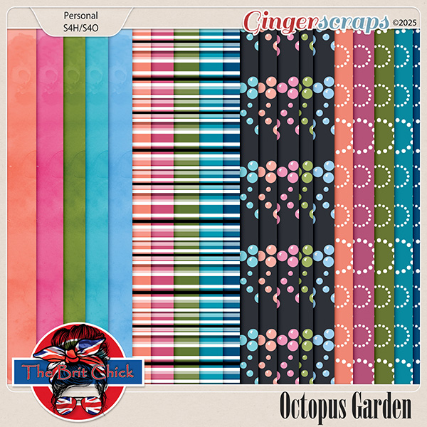 Octopus Garden Patterned Papers By The Brit Chick