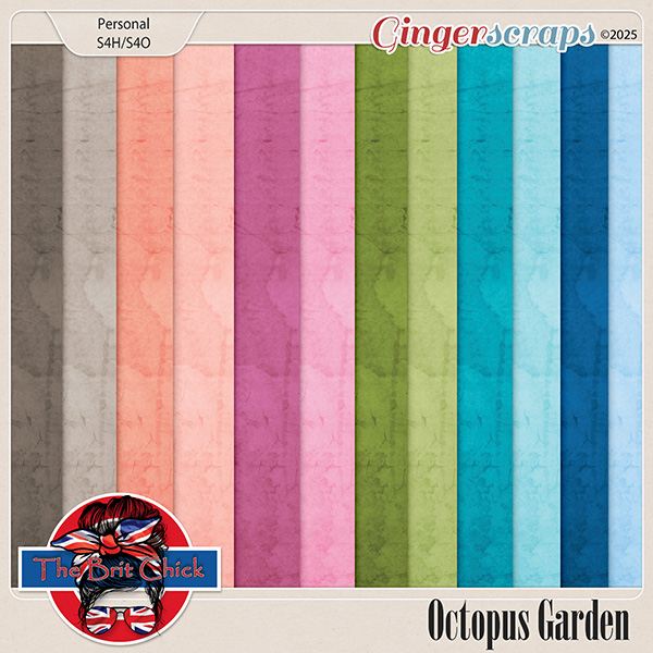 Octopus Garden Solid Papers By The Brit Chick