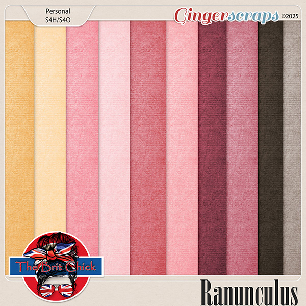 Ranunculus Solid Papers By The Brit Chick
