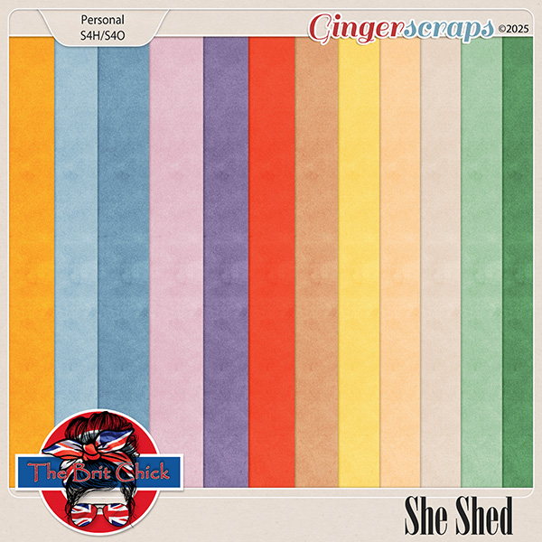 She Shed Solid Papers By The Brit Chick