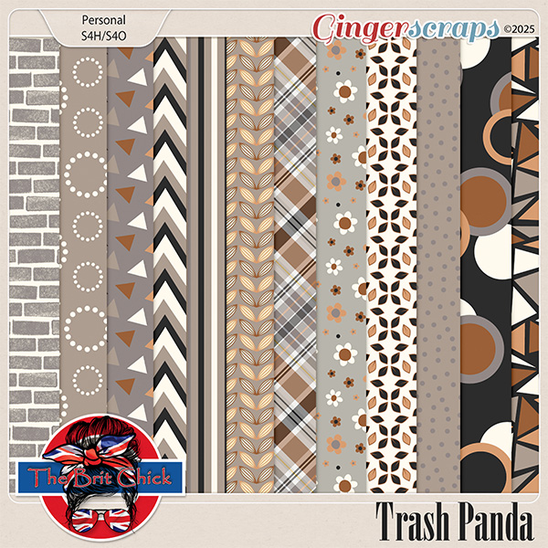 Trash Panda Patterned Papers By The Brit Chick