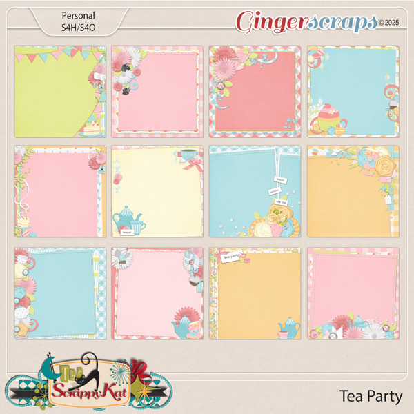 Tea Party Stacked Papers by The Scrappy Kat