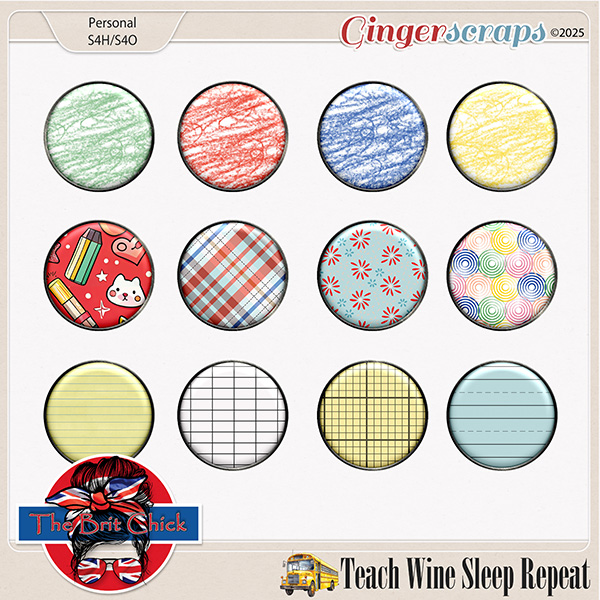 Teach-Wine-Sleep-Repeat Flairs By The Brit Chick