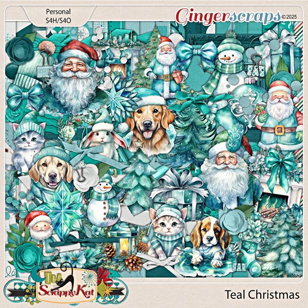 Teal Christmas Kit by The Scrappy Kat