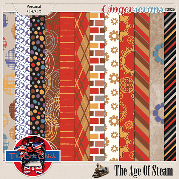 The Age Of Steam Patterned Papers By The Brit Chick
