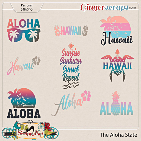 The Aloha State Word Art by The Scrappy Kat