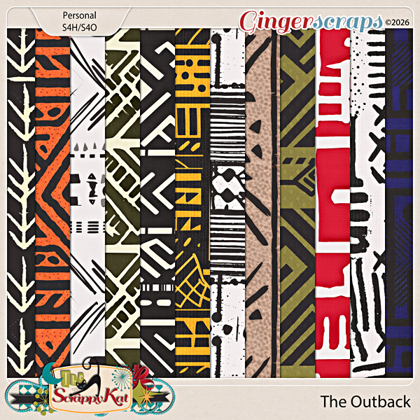 The Outback Tribal Pattern Papers by The Scrappy Kat