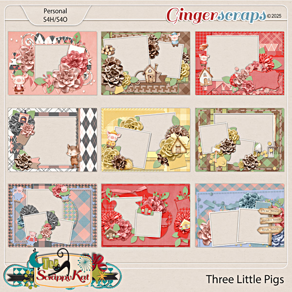 Three Little Pigs Brag Book by The Scrappy Kat