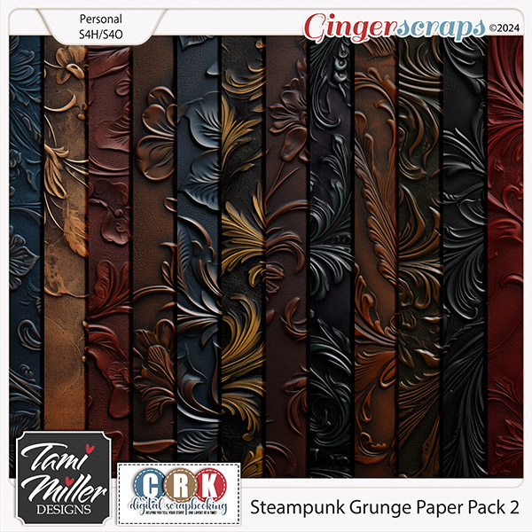 Steampunk Grunge Papers 2 by Tami Miller and CRK Designs