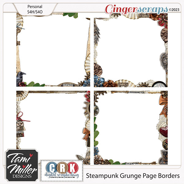 Steampunk Grunge Borders by Tami Miller and CRK Designs