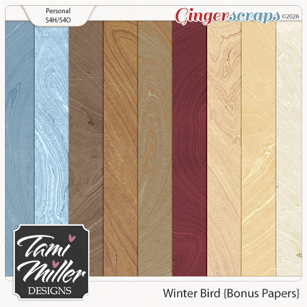 Winter Bird Bonus Papers by Tami Miller Designs