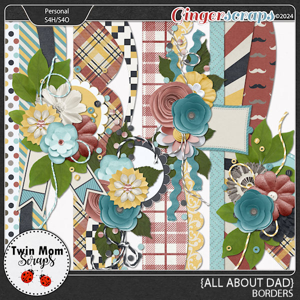 All About Dad - BORDERS by Twin Mom Scraps