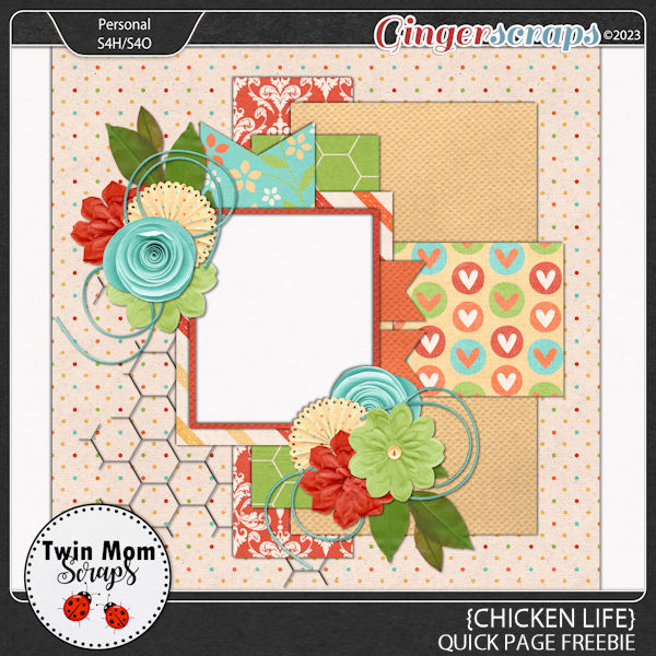 CHICKEN LIFE - QUICKPAGE FREEBIE by Twin Mom Scraps