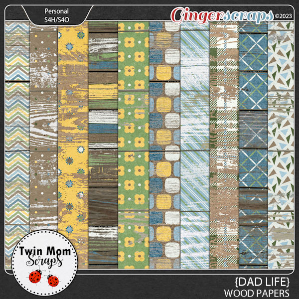 Dad Life - WOOD PAPERS by Twin Mom Scraps