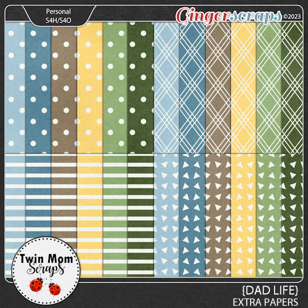 Dad Life - EXTRA PAPERS by Twin Mom Scraps