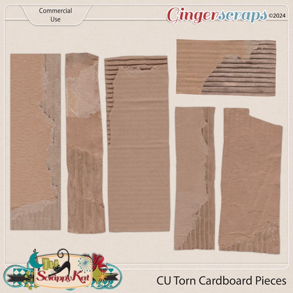 CU Torn Cardboard Pieces by The Scrappy Kat