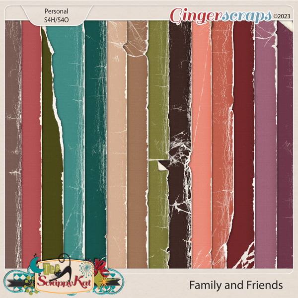 Family and Friends Torn Paper Pack 1 by The Scrappy Kat
