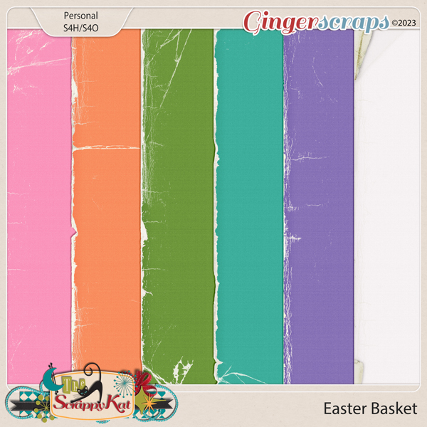 Easter Basket Worn Papers by The Scrappy Kat