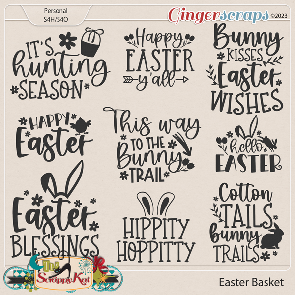 Easter Basket Word Art Volume 2 by The Scrappy Kat