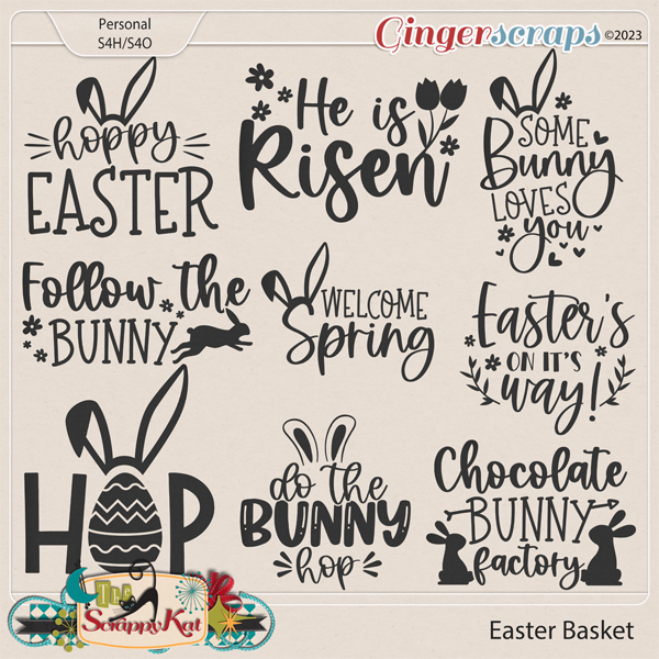 Easter Basket Word Art Volume 4 by The Scrappy Kat