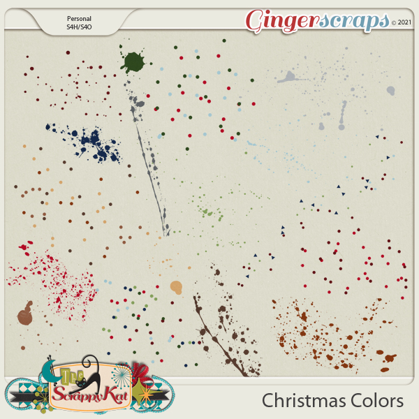 Christmas Colors Scatters & Splatters by The Scrappy Kat