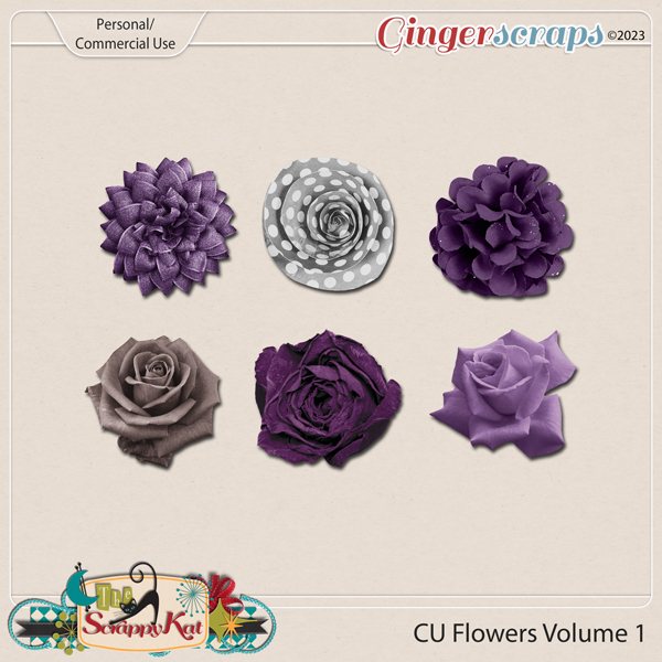 CU Flowers Volume 1 by The Scrappy Kat
