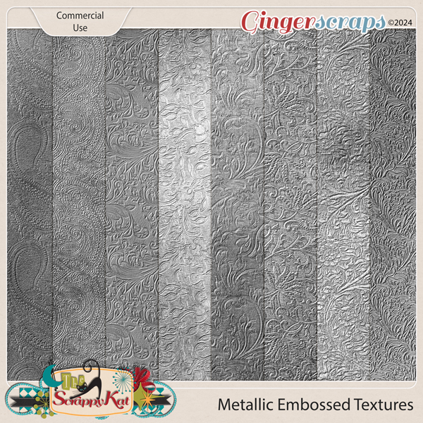 Metallic Embossed Textures by The Scrappy Kat