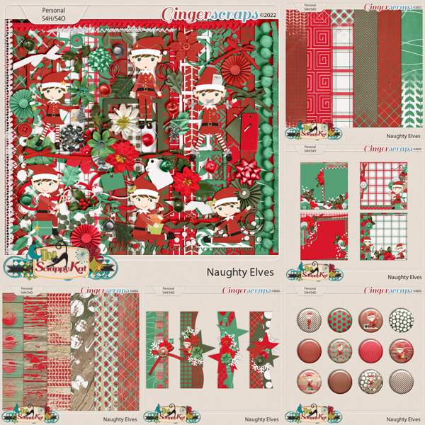 Naughty Elves Bundle by The Scrappy Kat