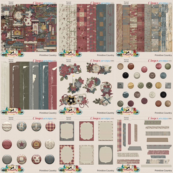 Primitive Country MEGA Bundle by The Scrappy Kat