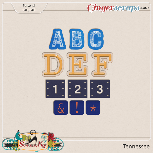 Tennessee Alpha Sheets by The Scrappy Kat
