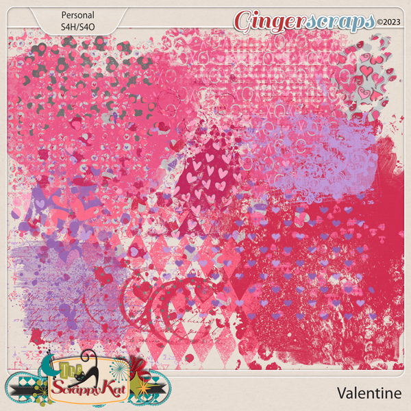 Valentine Grunge Stamps by The Scrappy Kat