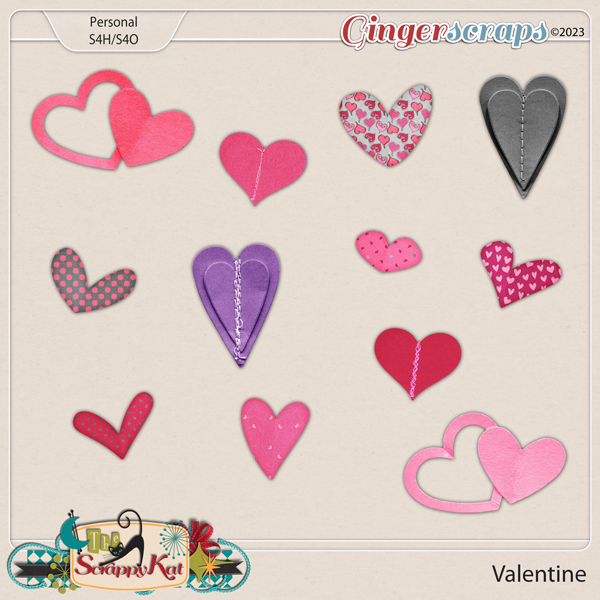 Valentine Paper Hearts by The Scrappy Kat