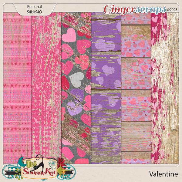 Valentine Painted Wood Papers by The Scrappy Kat