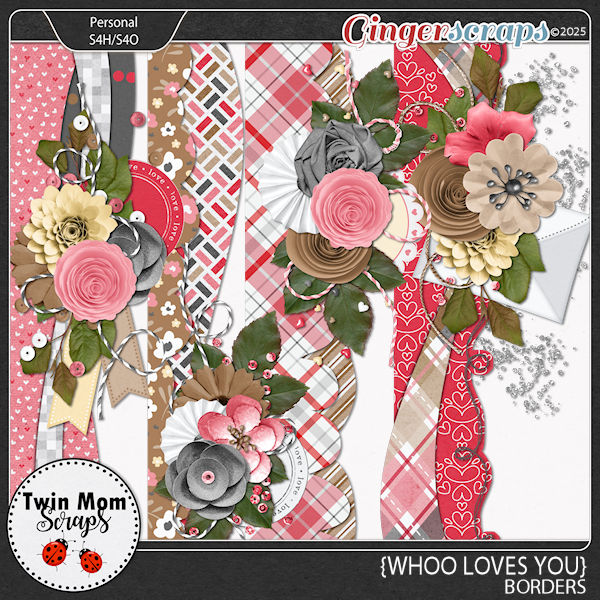 Whoo Loves You - BORDERS by Twin Mom Scraps