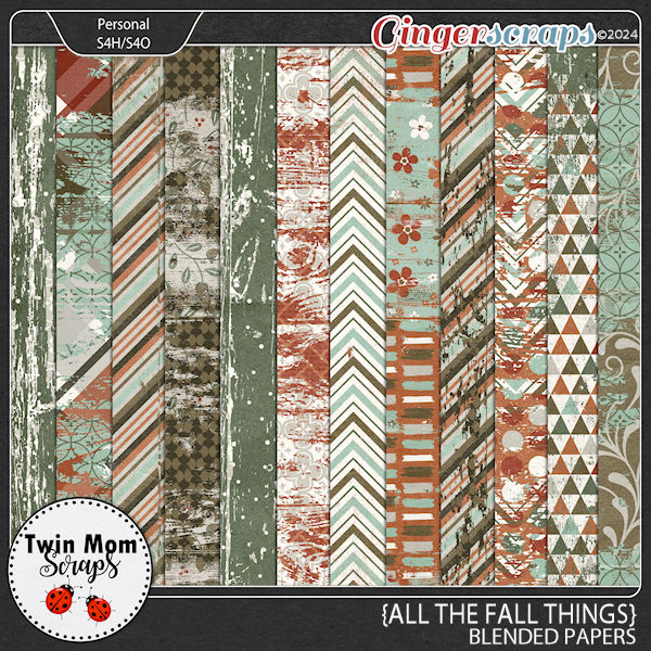 All the Fall Things - BLENDED PAPERS by Twin Mom Scraps