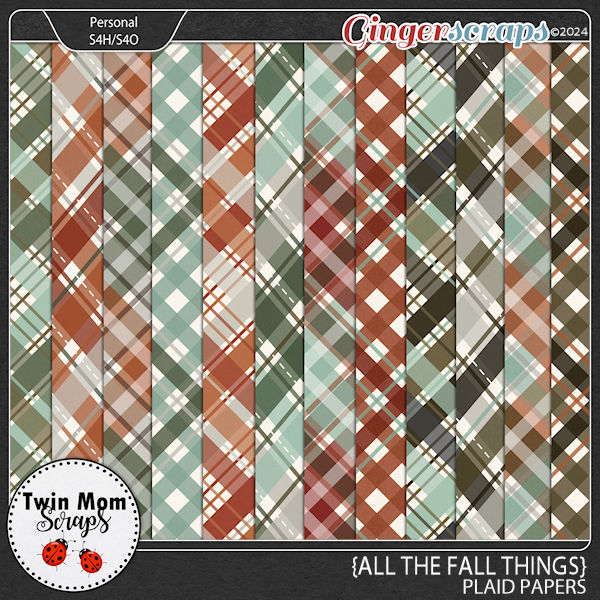 All the Fall Things - PLAID PAPERS by Twin Mom Scraps