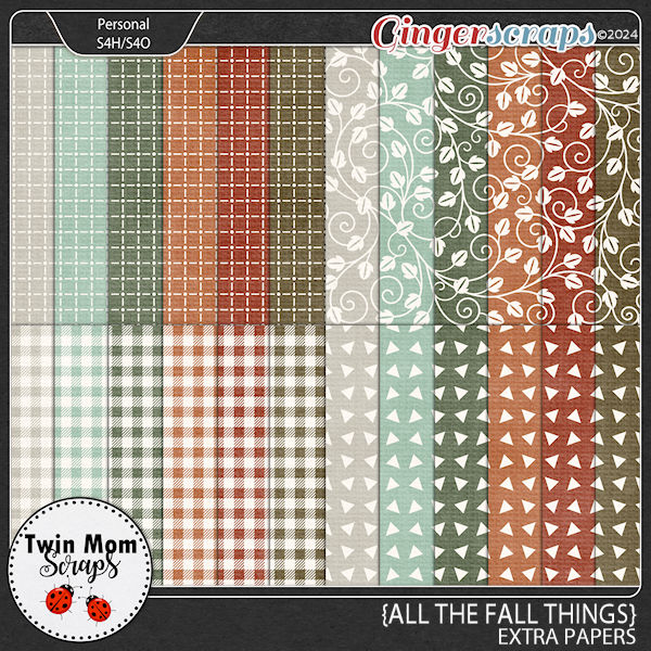 All the Fall Things - EXTRA PAPERS by Twin Mom Scraps