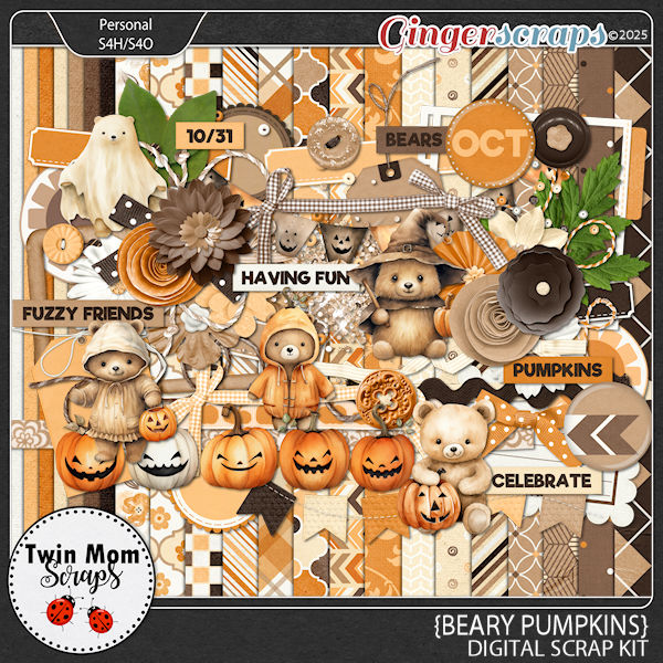 Beary Pumpkins - KIT by Twin Mom Scraps