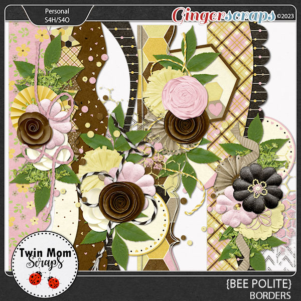 Bee Polite - BORDERS by Twin Mom Scraps