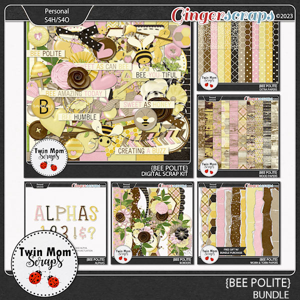 Bee Polite - BUNDLE by Twin Mom Scraps