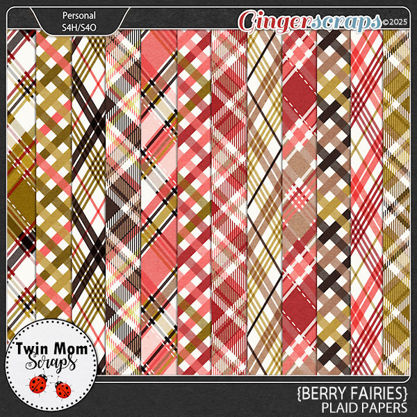 Berry Fairies - PLAID PAPERS by Twin Mom Scraps