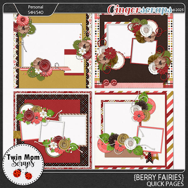 Berry Fairies - QUICK PAGES by Twin Mom Scraps