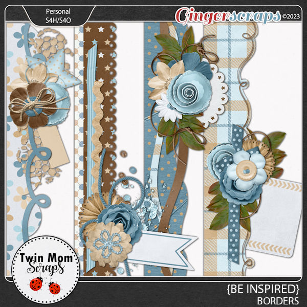 Be Inspired - BORDERS by Twin Mom Scraps