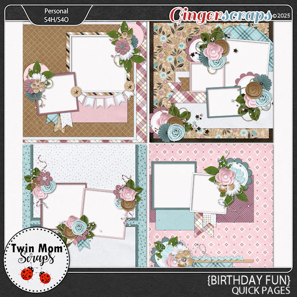 Birthday Fun - QUICK PAGES by Twin Mom Scraps