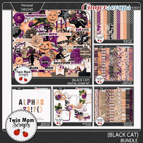 Black Cat - BUNDLE by Twin Mom Scraps