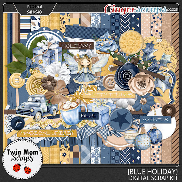 Blue Holiday - KIT by Twin Mom Scraps